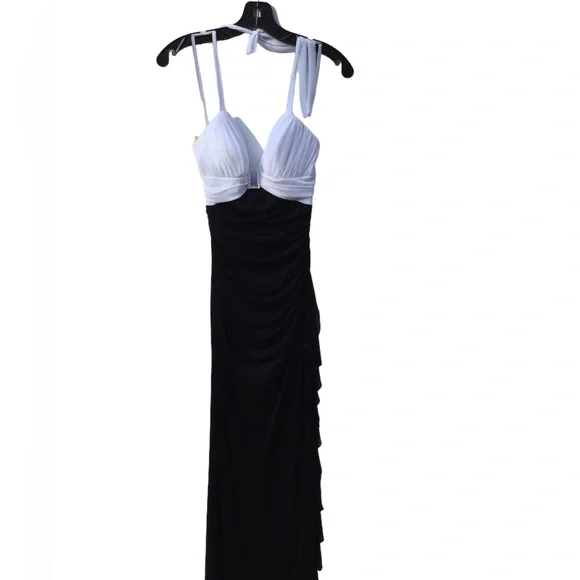 betsy and adam black and white dress Elegant Off Shoulder Black Tuxedo Detailed Corset Ruffle Mini Dress – EDITE  MODE